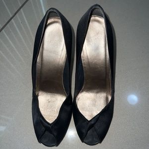 Black Peep Toe Heels St. John Size 8.5